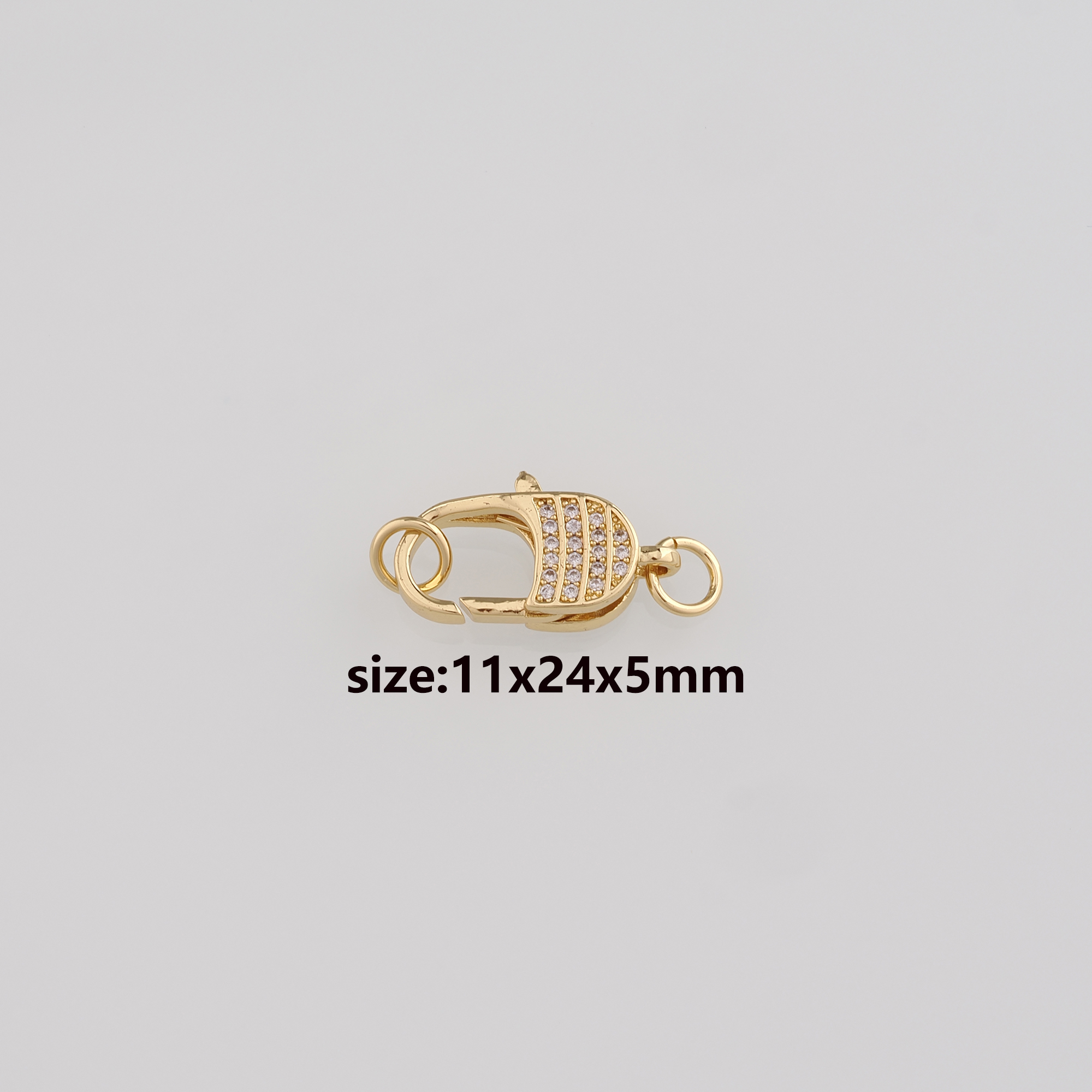 18K Gold Filled Lobster Claw Clasp,Lobster Clasp Lock,Spring Buckle for DIY Jewelry Necklace Bracelet