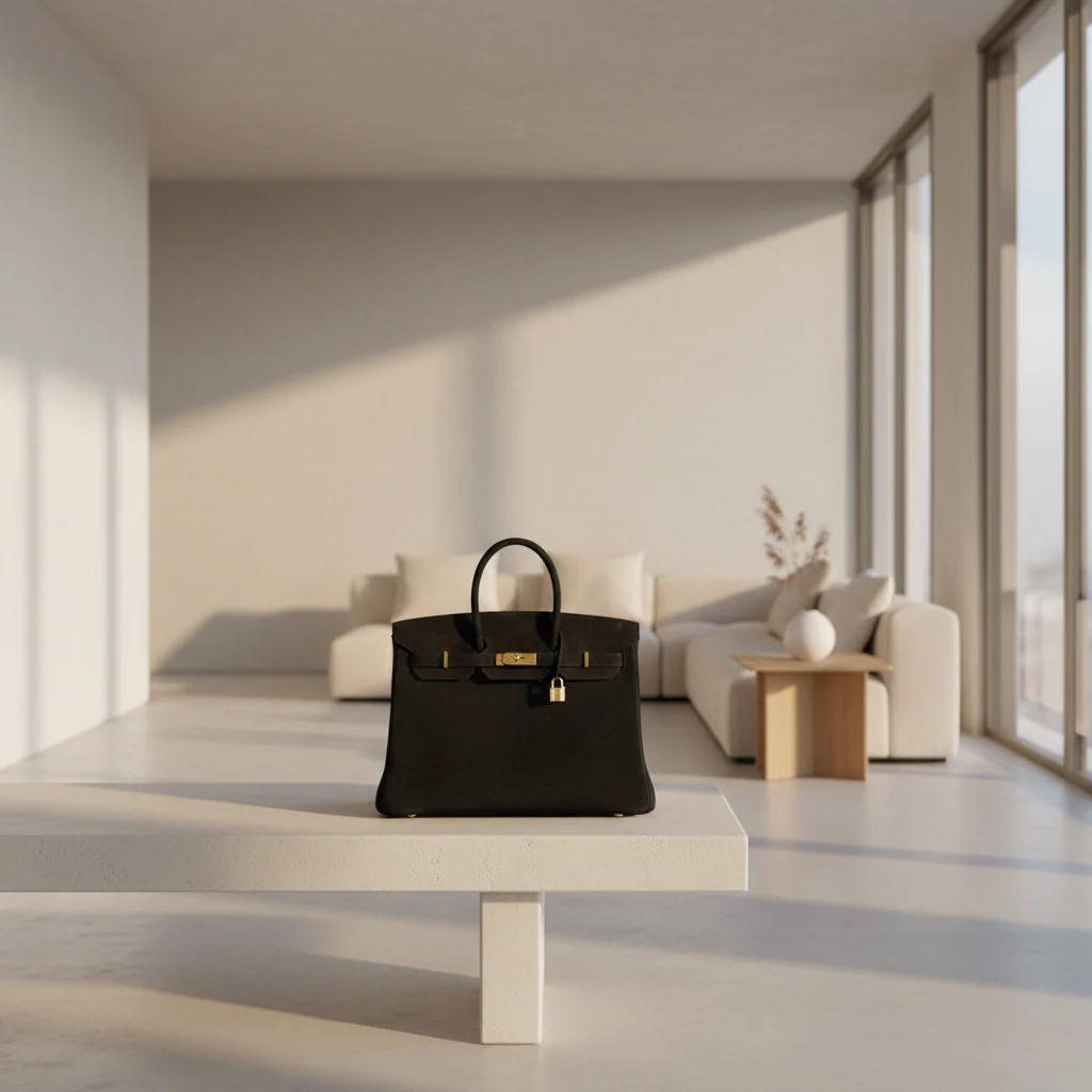 Hermès Birkin 35 Black Veau Velours Suede Gold Hardware