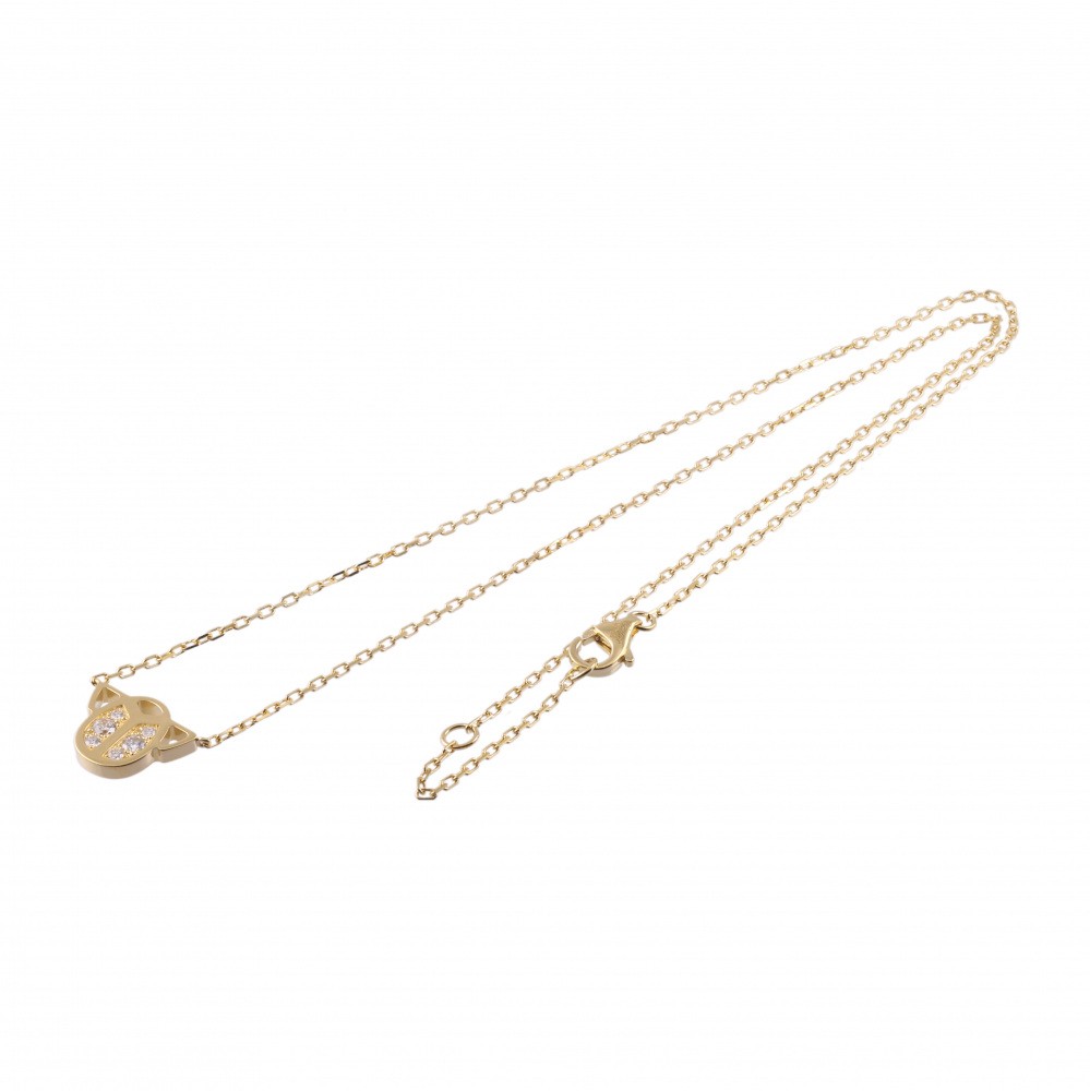 Cartier Scarab K18YG Yellow Gold Necklace Diamond
