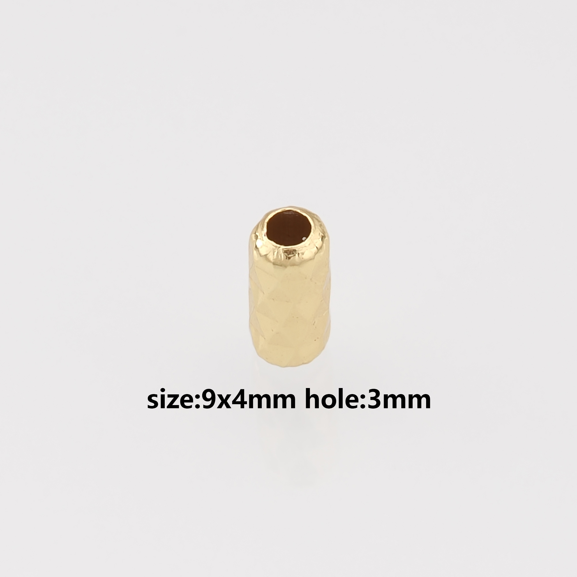 10Pcs 18K Gold Filled Tube Spacer Beads,Tube Beads for Bracelet Jewelry Necklace Making Supply
