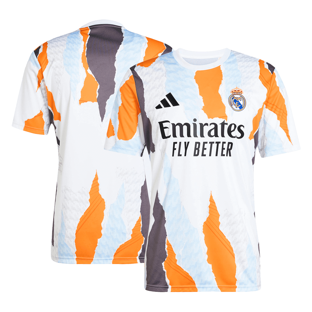 Real Madrid Pre-Match Soccer Jersey White