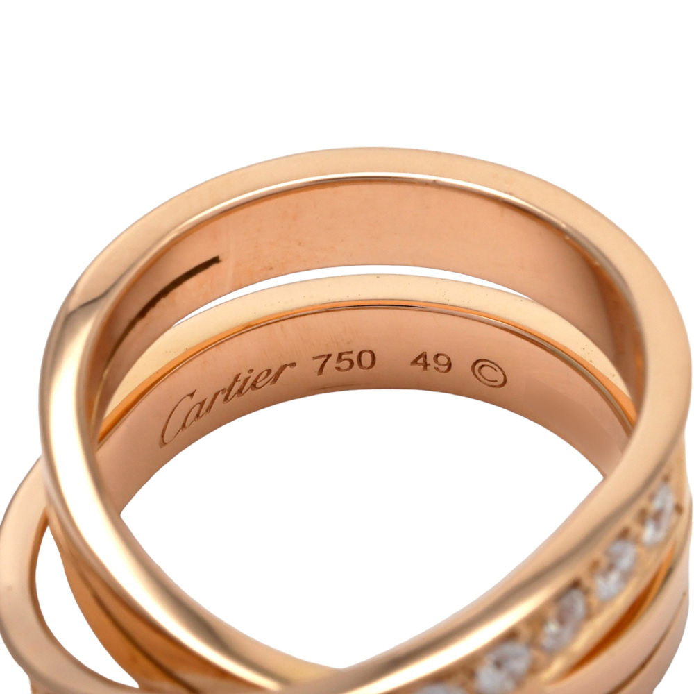 Cartier Ethancel Do Ring 18K Rose Gold Diamond B4095700