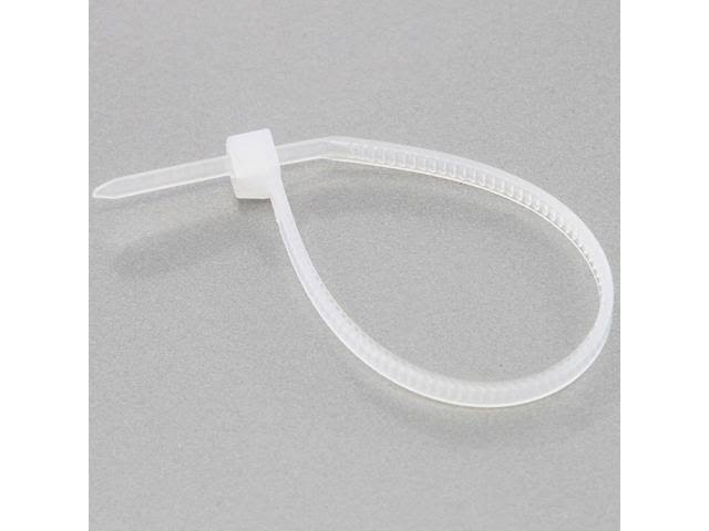 2500 Pack Heavy Duty 8 Inches (50lbs) Zip Cable Tie Down Strap Wire UV White Clear Natural Nylon Wrap