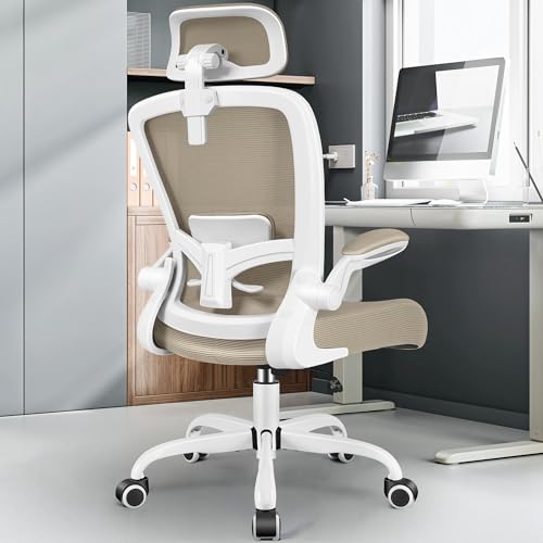 FelixKing Ergonomic Office Chair, Headrest Desk Chair with Adjustable Lumbar Support, Home Office Swivel Task Chair with High Back and Armrest, Adjustable Height Gaming Chair(Black)