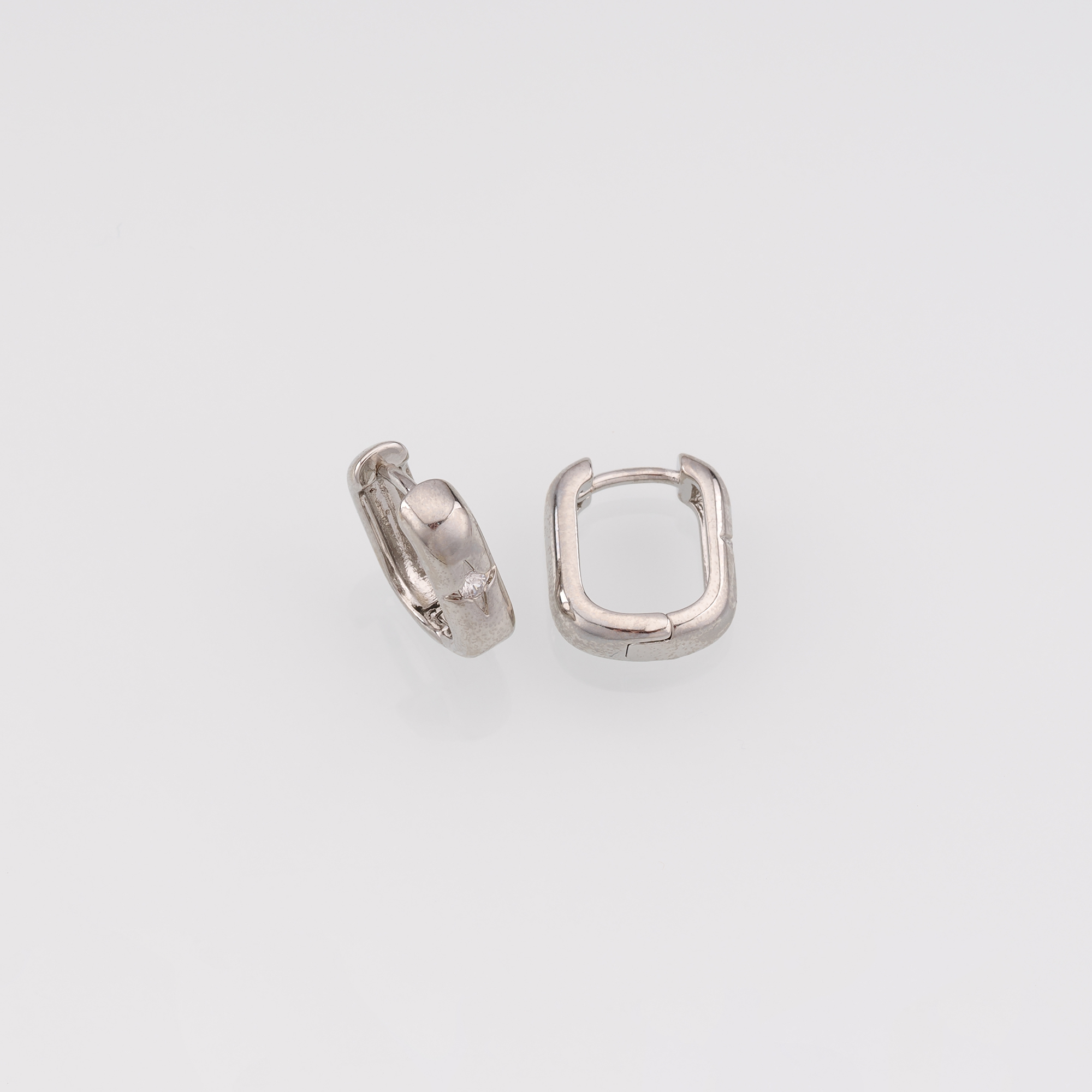 18K Gold Filled North Star Hoop Earrings,Zirconia Earrings,Gold Hoops,Dainty CZ Hoops Huggie