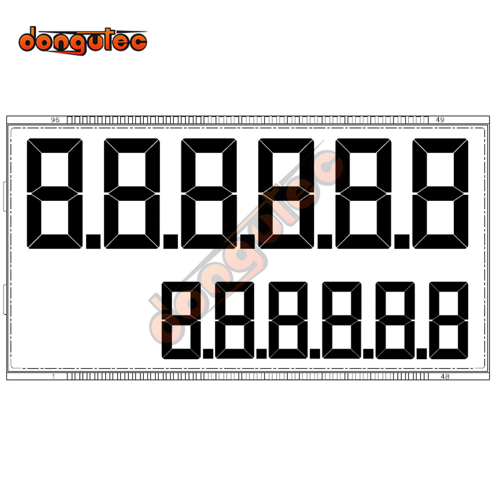 96 pins LCD for Wayne Ovation, Money/Gallon display LCD, 96 pins Works with Wayne Boards 887981, 891965-xx ，WM023030 ，WM023035