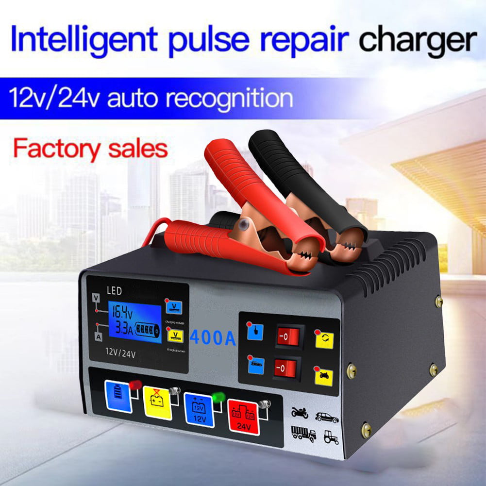 Car Battery Charger Fully Automatic High Frequency Intelligent Pulse Repair LCD