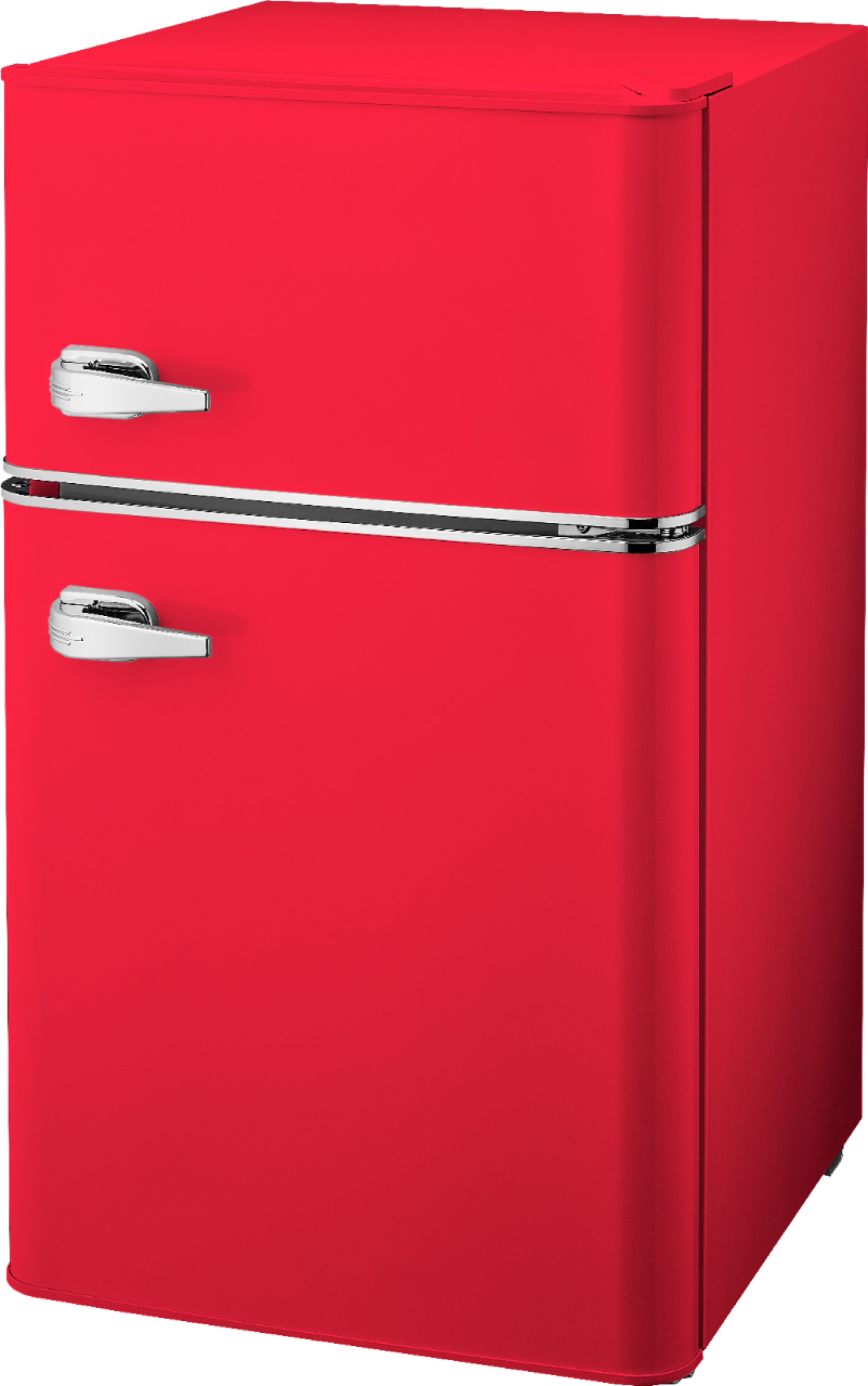Insignia™ - Retro 3.1 cu. ft.  Mini Fridge with Top Freezer and ENERGY STAR Certification - Red