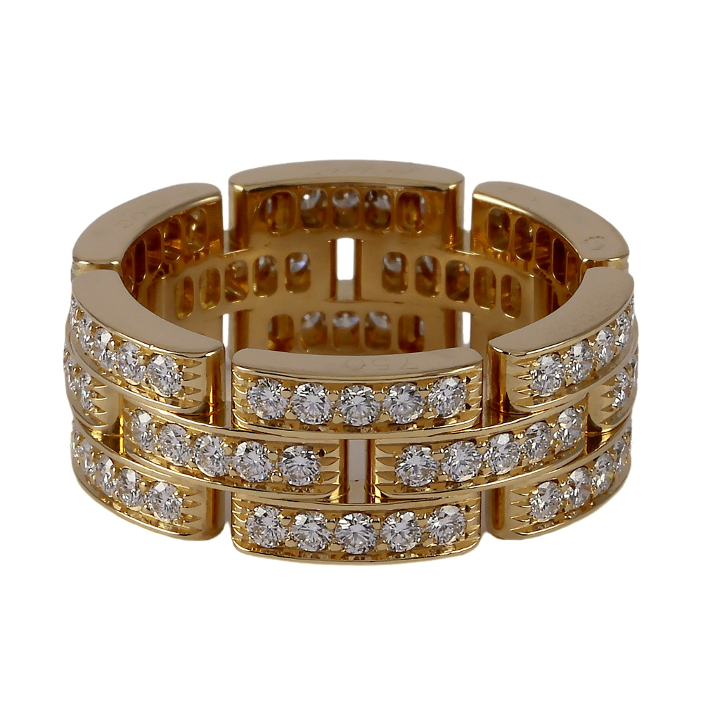 Cartier Mayon Pantale Ring 18K Yellow Gold Diamond B4075200