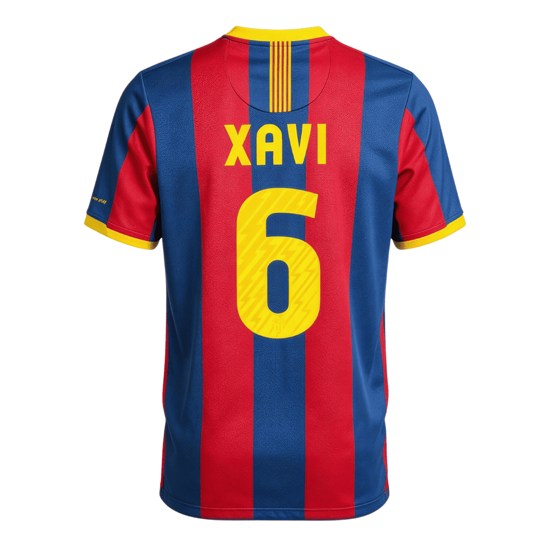 Retro Soccer Jersey XAVI #6 Barcelona Home 2010/11