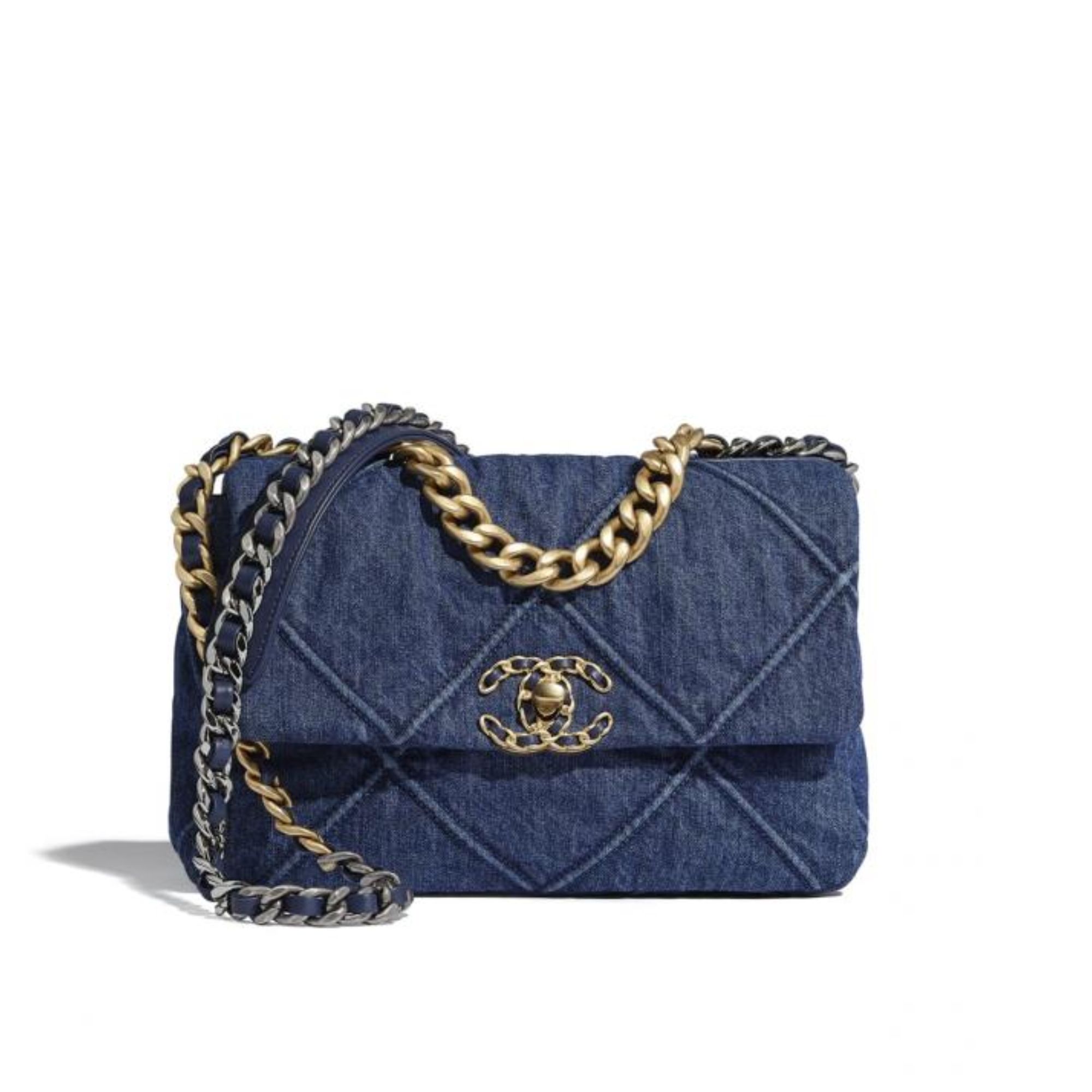 Chanel 19 Flap Denim Bag Blue 26cm/10.2in