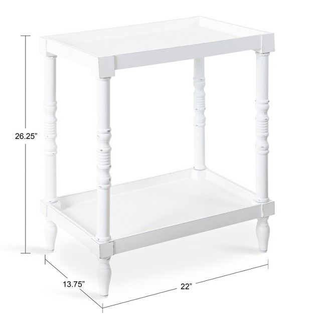 Kate And Laurel Bellport Wood Side Table With Shelf