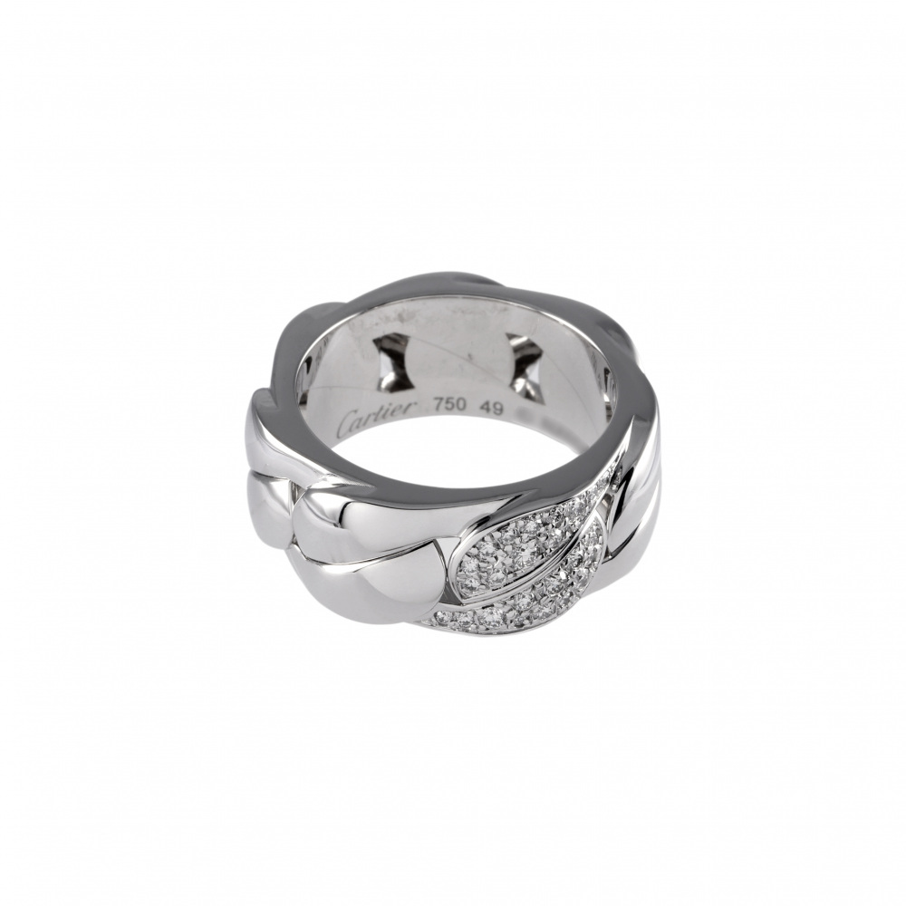 Cartier Ladonia Ring 18K White Gold Diamond