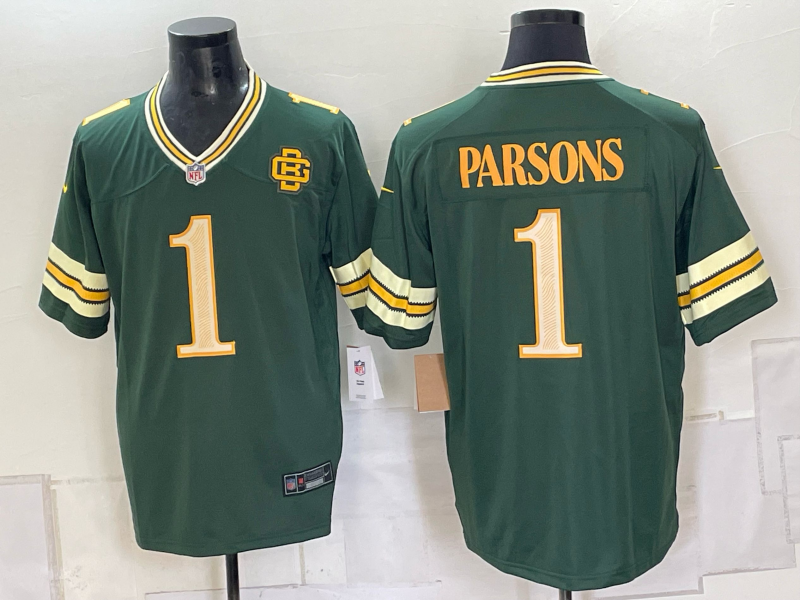 Men's Green Bay Packers Micah Parsons #1 Green 2026 Rivalries Collection Game Jersey