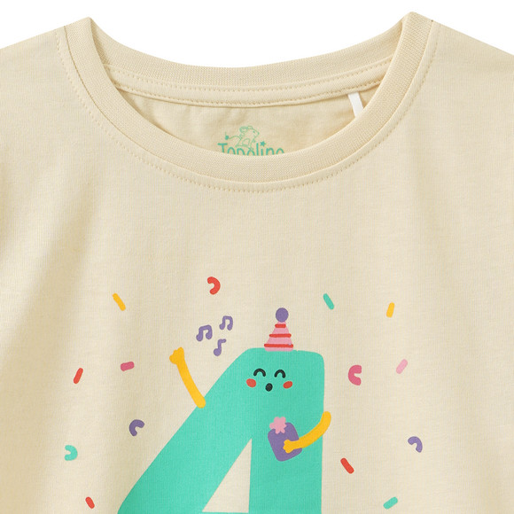 Topolino Mädchen T-Shirt mit Geburtstagszahl 4