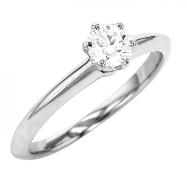 Tiffany & Co. Tiffany Solitaire Diamond PT950 Ring E Platinum