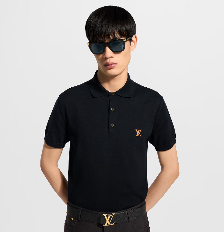 LOUIS VUITTON Short-Sleeved Polo Shirt With Signature