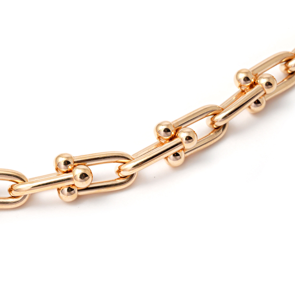 Tiffany & Co. Hardware Link Necklace 18K Rose Gold 70353164