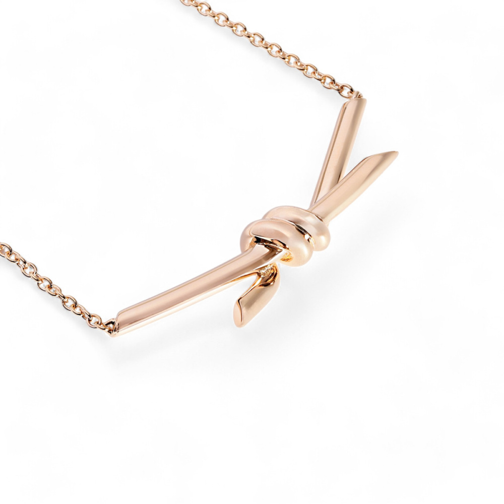 Tiffany & Co. Knot Necklace 18K Rose Gold 70152460
