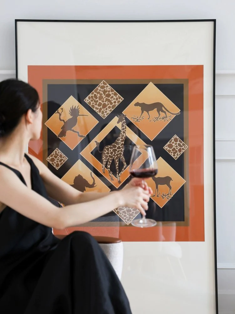 AP094 - Herm@s Vintage Silk Scarf Painting 