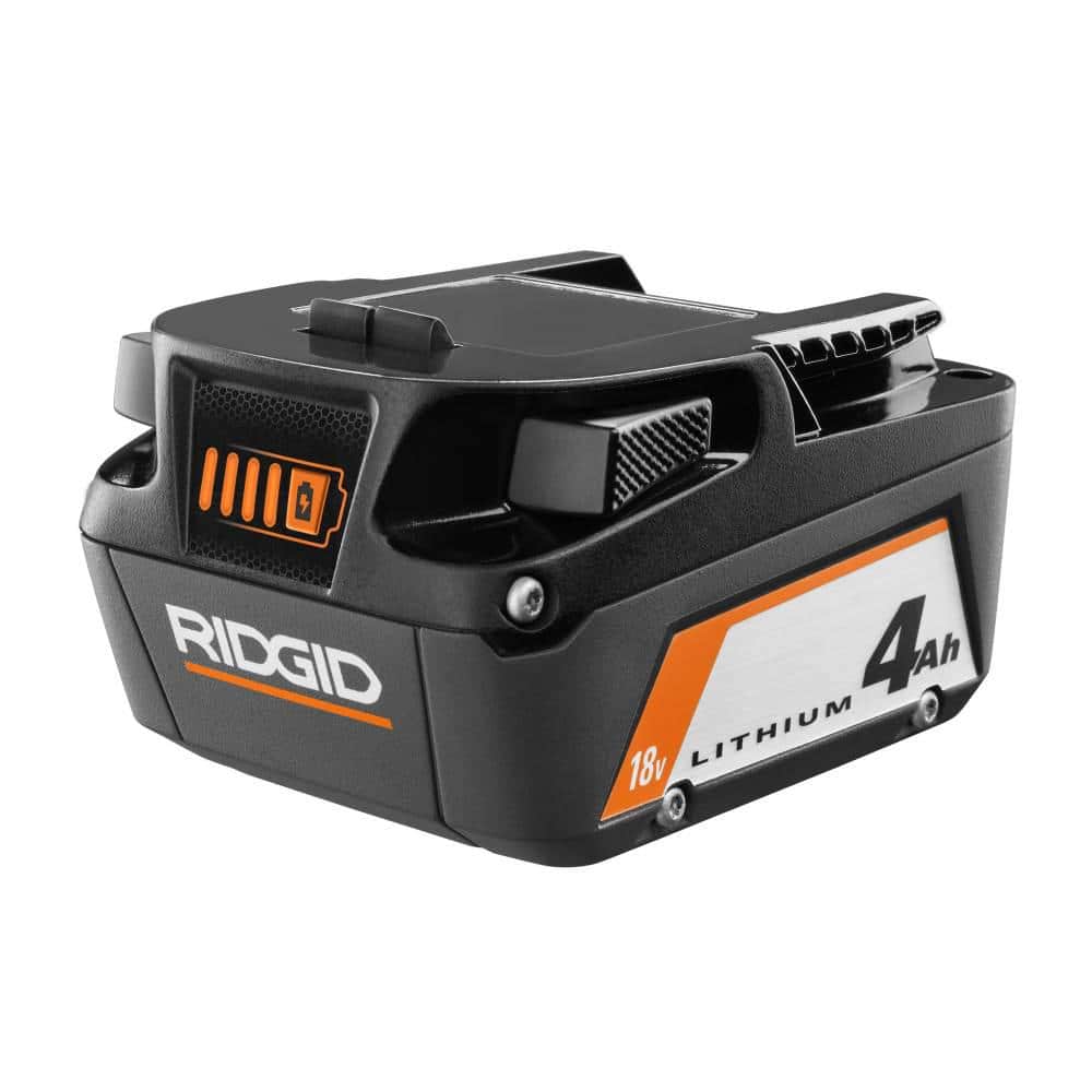 Ridgid 18V Lithium-Ion (2) 4.0 Ah Battery Starter Kit with Charger and Bag AC93044SBN