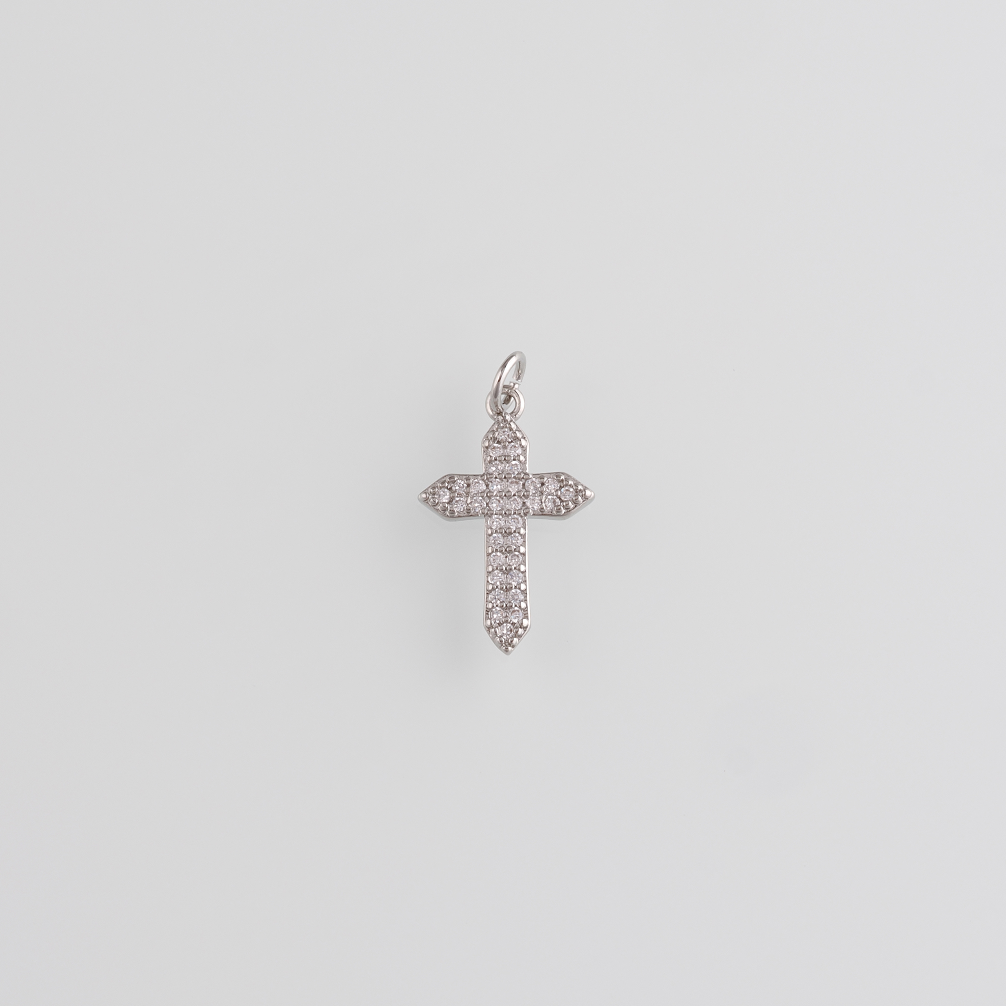 18K Gold Filled Cross Pendant,CZ Micro Pave Cross Charm Earrings Necklace for DIY Jewelry Making Supply