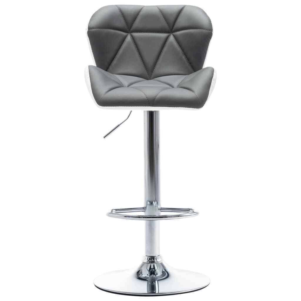 vidaXL Bar Stool Gray Faux Leather