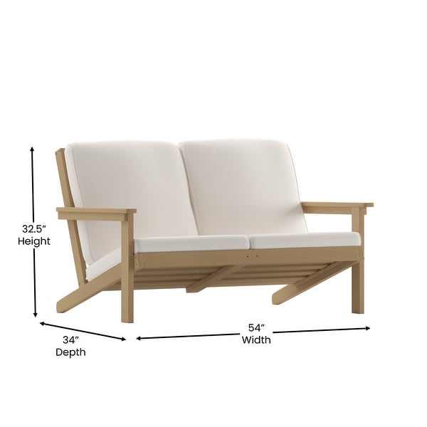 AllWeather Poly Resin Adirondack Loveseat and Cushions