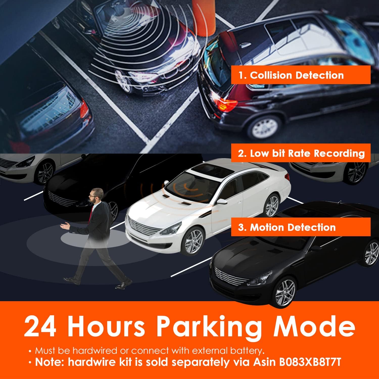 Channel Dash Cam, 4K+1080P Front and Rear, 1440P+1440P Front and Inside, 1440P+1440P+1080P Three Way Triple Car Camera, IR Night Vision, 24 Hours Parking Mode, Support 256GB Max