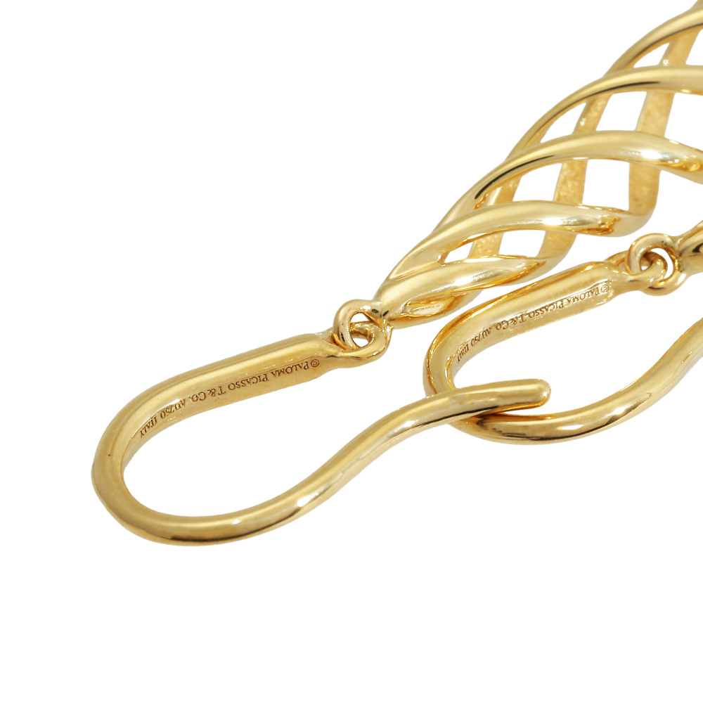 Tiffany & Co. Paloma Picasso Venice Luce Earrings 18K Yellow Gold