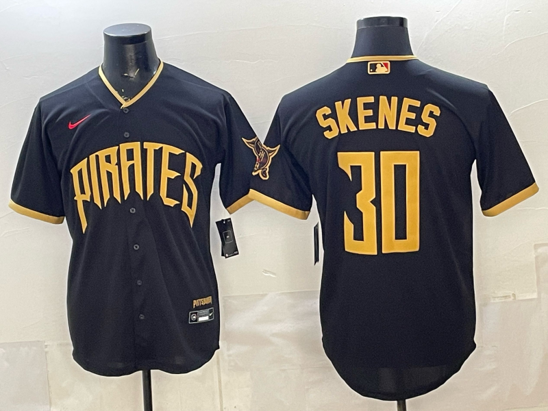 Men's Pittsburgh Pirates Paul Skenes #30 Black 2026 City Connect Stadium Jersey