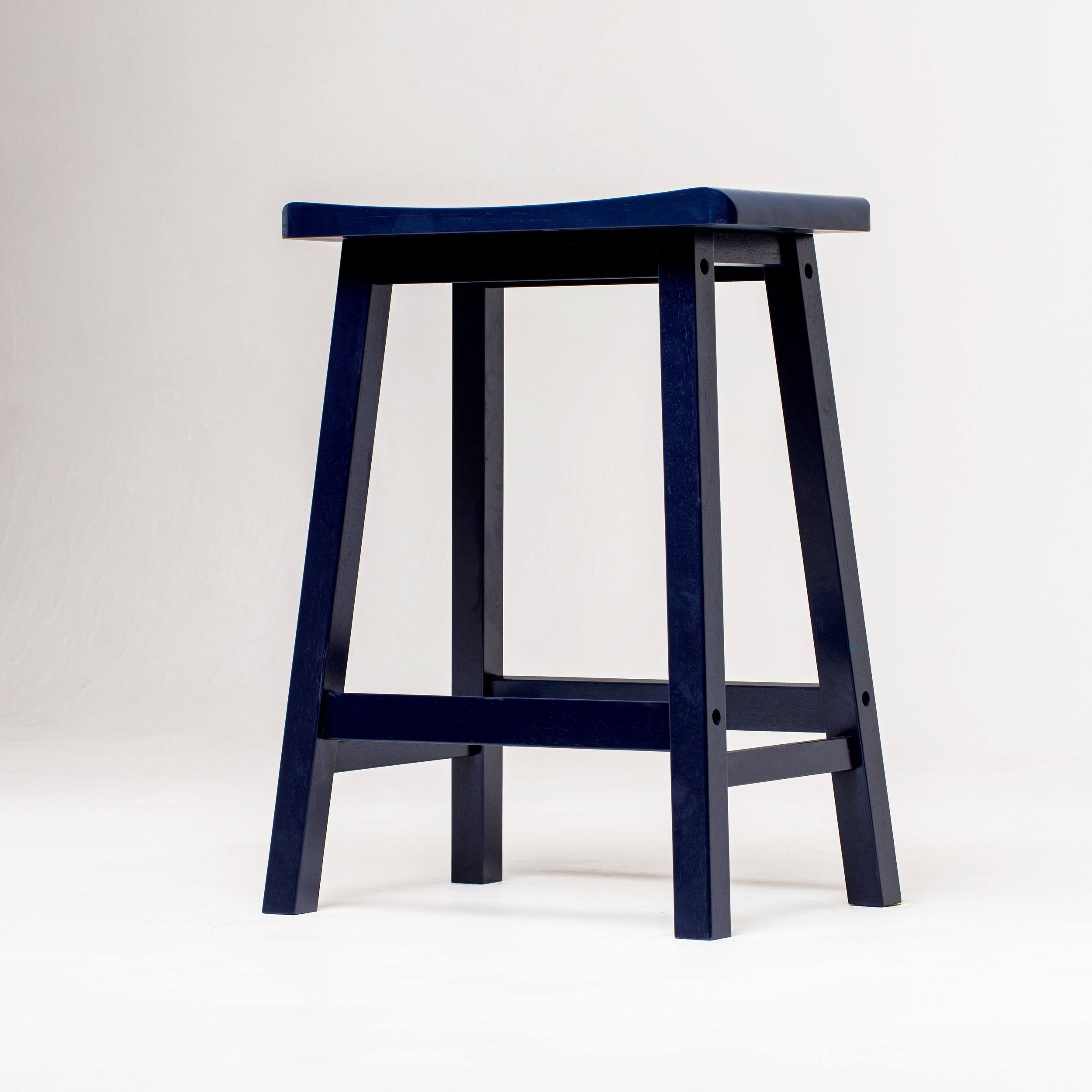Homestead Alani 24x22 Saddle Stool - White