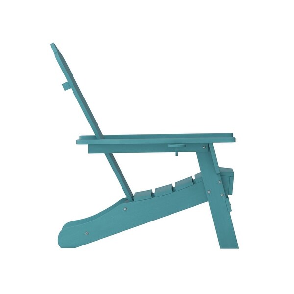 Commercial Grade AllWeather Adirondack Chair with Swiveling Cupholder