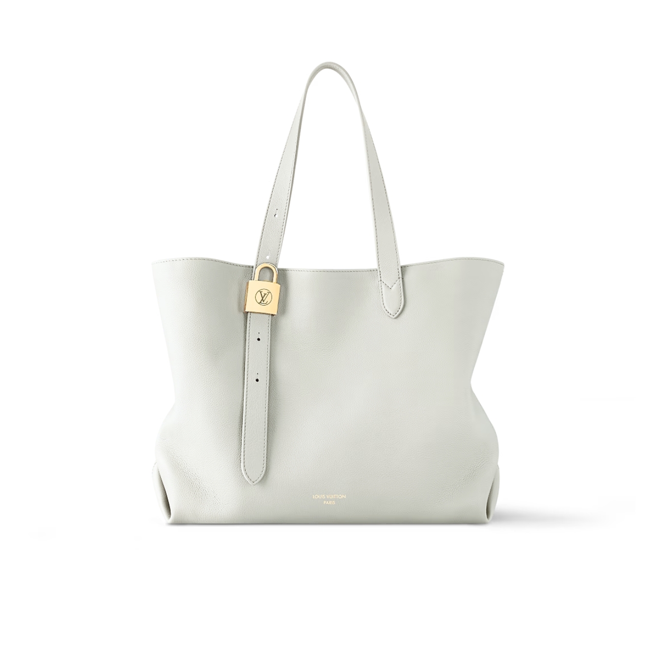 Louis Vuitton Low Key Cabas Mm Grained Calfskin White 47cm/ 18.5in