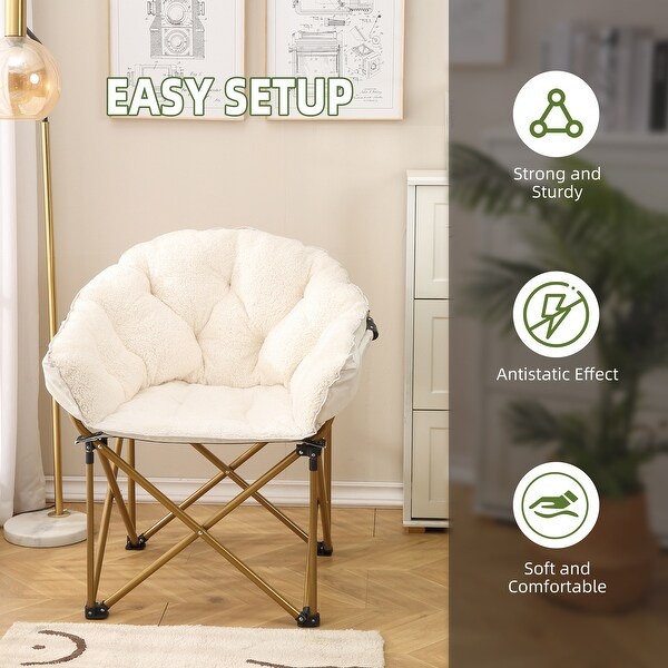 Moon chair folding lounge chair,balcony leisure lunch break backrest lazy chair,bedroom single person small sofa