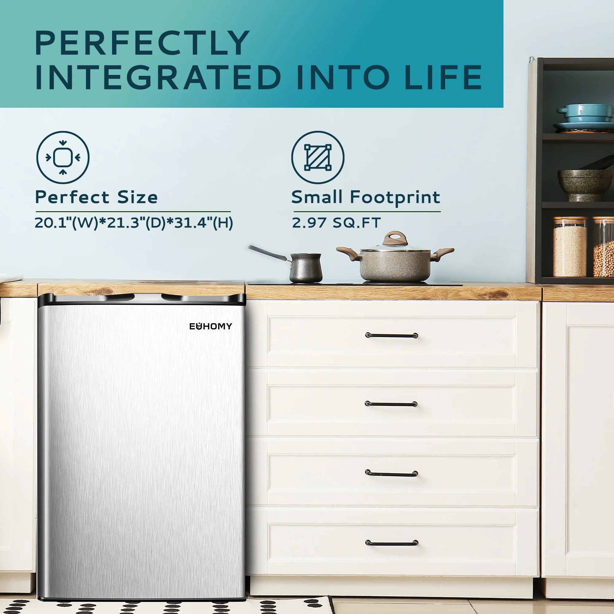Compact Mini Freezer, Upright freezer Rapid Cooling