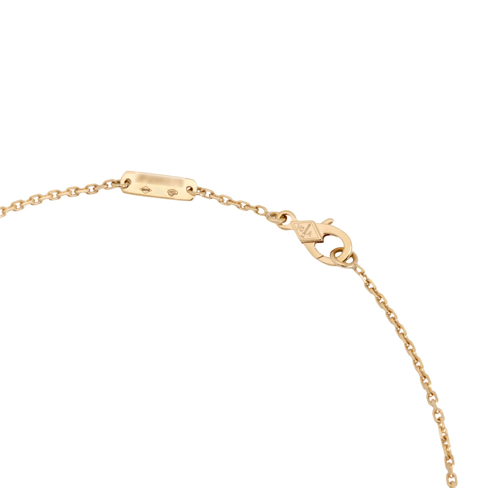 Van Cleef & Arpels Perlet Turquoise Necklace 18K Yellow Gold VCARPML800