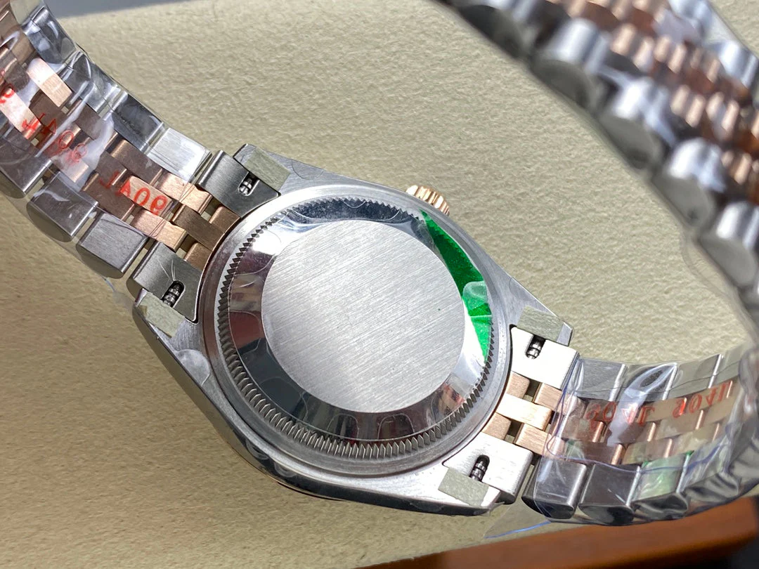 Datejust 31mm Pink Gold Steel Diamond Bezel Chocolate Dial Diamond Numerals