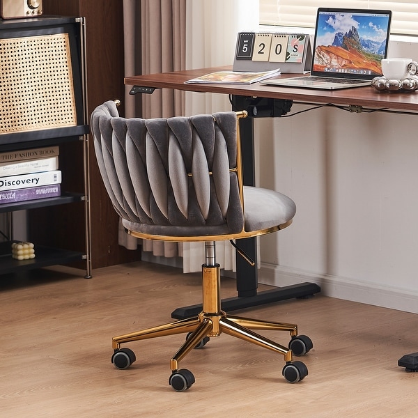 Office Desk Chair,Upholstered Home Office Desk Chairs with Adjustable Swivel Wheels