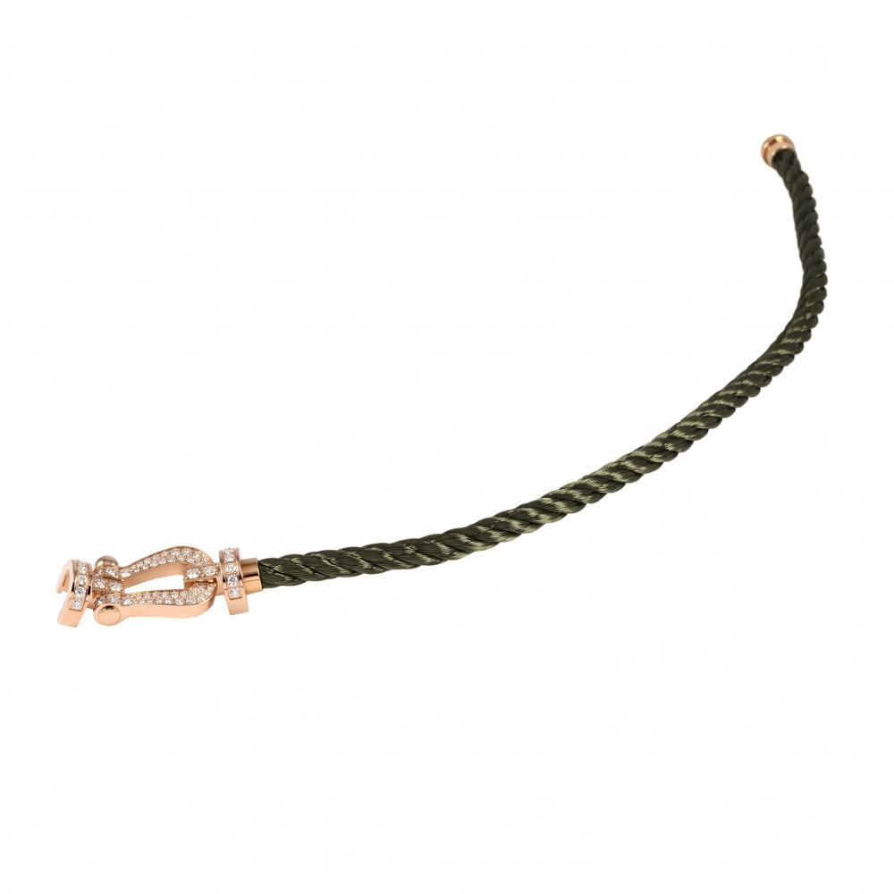 FRED Force 10 L Bracelet 18K Rose Gold & Stainless Steel Diamond 0B0049-6B0111