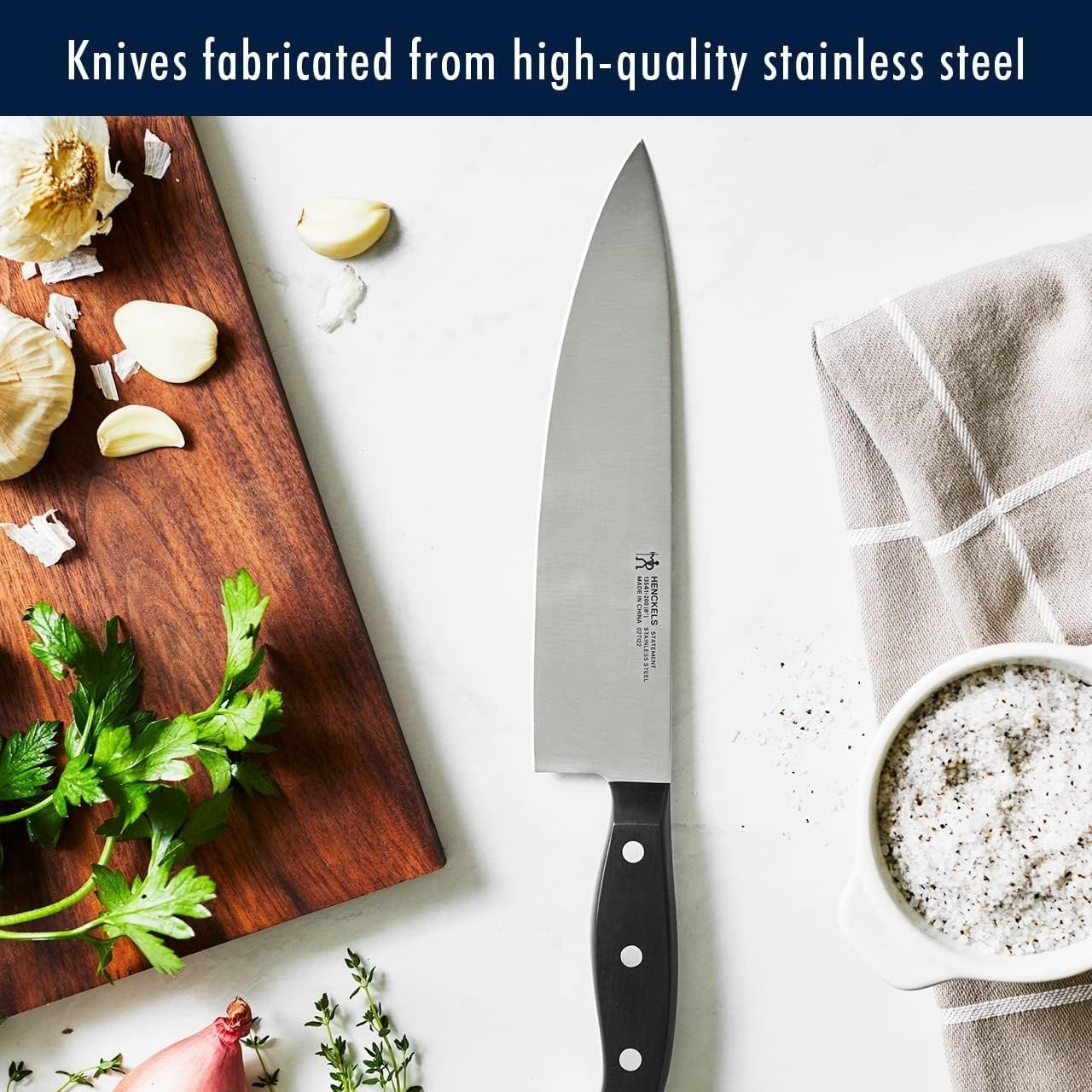 15-Piece Kitchen Knife Block Set German Engineered Stainless Steel Dishwasher Safe