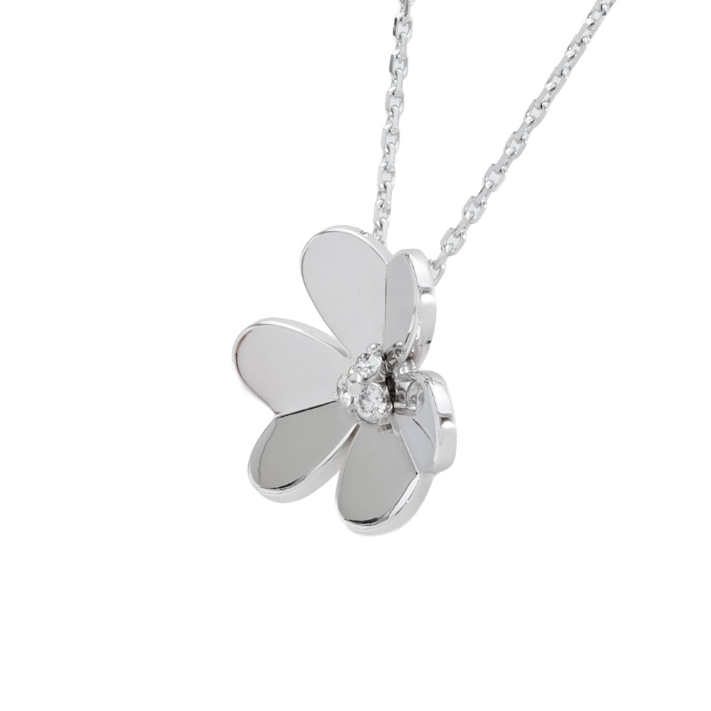 Van Cleef & Arpels Frivole Necklace 18K White Gold Diamond VCARD25300