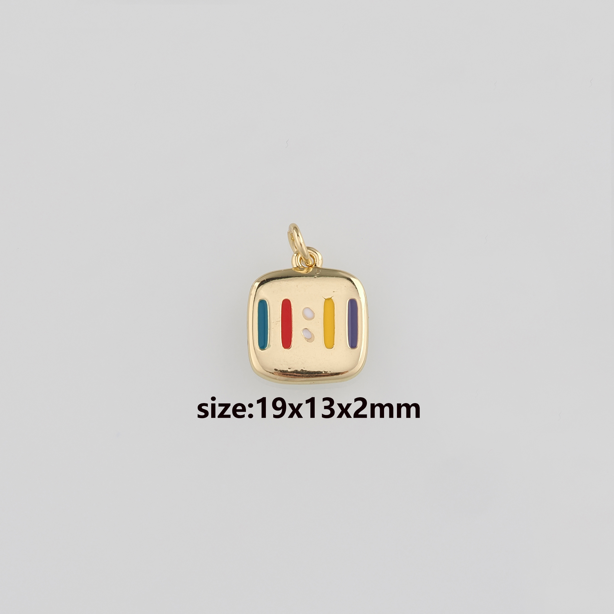 18K Gold Filled 11:11 Pendant,Enamel Angel Number 11:11 Charm Earrings Necklace for DIY Jewelry Making Supply