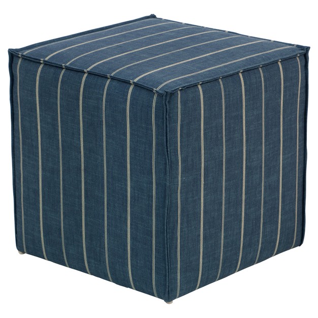 Skyline Furniture Miles French Seam Cocktail Ottoman Fritz Indigo