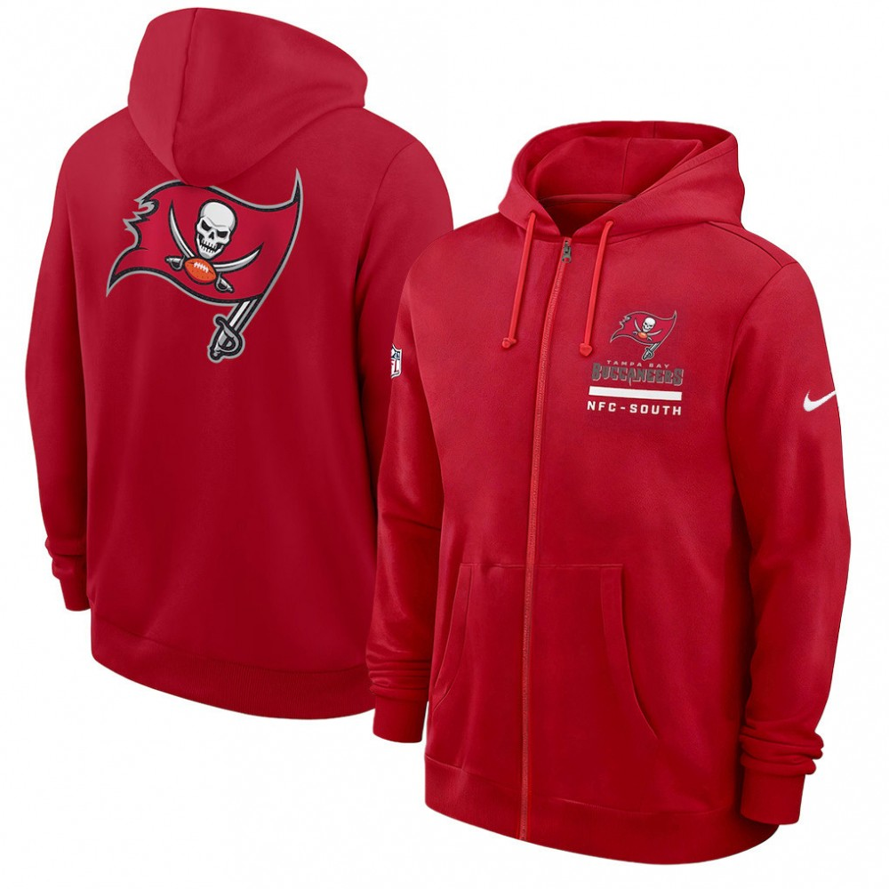Men's Tampa Bay Buccaneers Utility Player Sideline NFL Full-Zip Hoodie