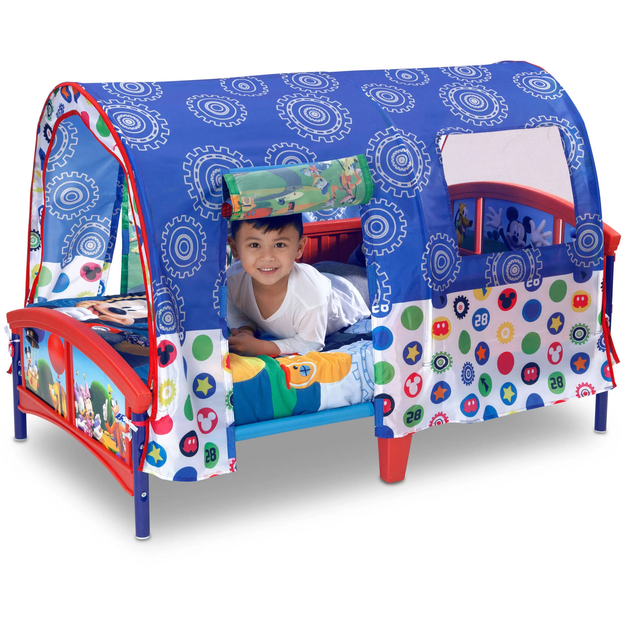 Delta Children Mickey Mouse Plastic Toddler Canopy Bed, Blue