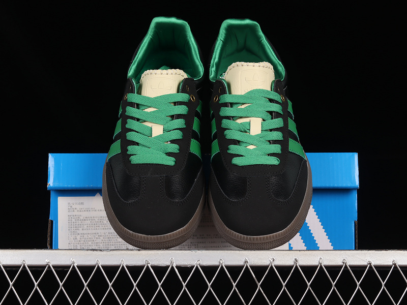 Adidas Wales Bonner Samba Vegan Og Shoes Core Black/Green/Beige S42590