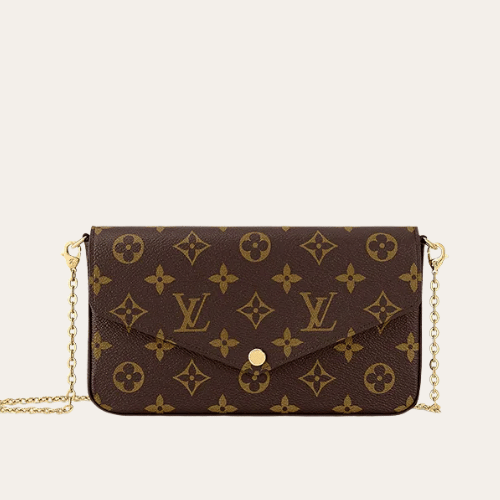 Louis Vuitton Pochette Félicie Monogram Rose Ballerine 8.3 Inches M61276