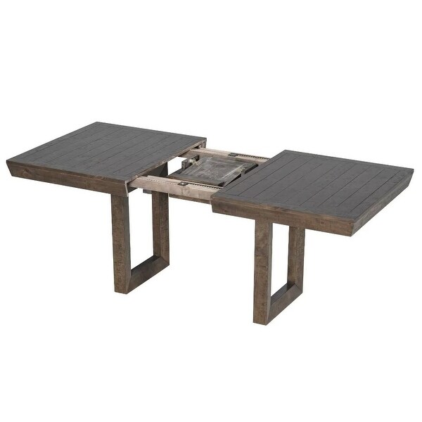 Extendable Dining Table Set,with Butterfly Leaf and6 Upholstered chair