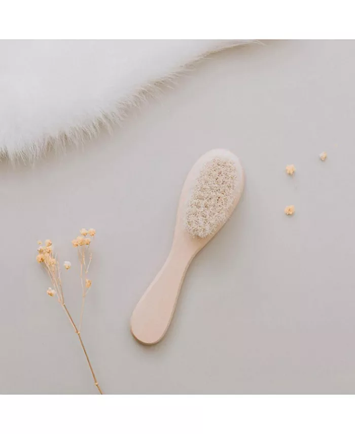 embe Baby Girls Wooden Hair Brush